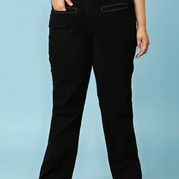 Turning Blue Women Bootcut High-Rise Slash Knee Stretchable Jeans-image-50