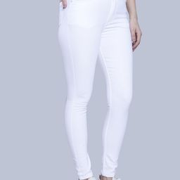FCK-3 Women White Classic High-Rise Slash Knee Stretchable Jeans-image-0