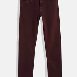 Allen Solly Junior Boys Purple Slim Fit Stretchable Jeans-49