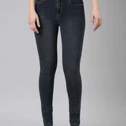 SHOWOFF Women Jean Straight Fit Embellished Stretchable Jeans-image-23