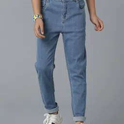 UNDER FOURTEEN ONLY Boys Light Shade Mid-Rise Cotton Jeans-image-34