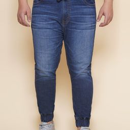 John Pride Men Plus Size Light Fade Clean Look Whiskers & Chevrons Stretchable Jeans-5