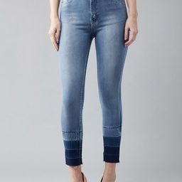 BAESD Women Skinny Fit High-Rise Light Fade Stretchable Jeans-image-20