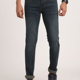 Turtle Men Clean look Narrow Tapered Fit Light Fade Stretchable Jeans-image-38