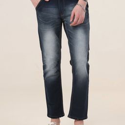 VUDU Men Narrow Tapered Fit Light Fade Stretchable Jeans-image-106