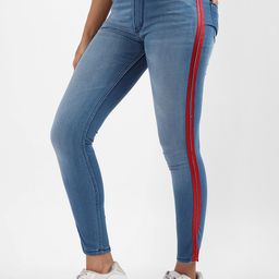 Campus Sutra Smart Slim Fit Mid-Rise Light Fade Stretchable Cotton Jeans-image-1