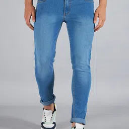 STUDIO NEXX Men Clean Look Mid Rise Light Fade Cotton Stretchable Jeans-image-83