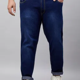 STUDIO NEXX Men Plus Size Slim Fit Mid-Rise Light Fade Stretchable Jeans-image-19