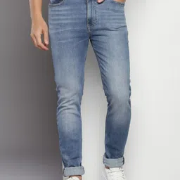 Tommy Hilfiger Men Slim Fit Mid Rise Clean Look Light Fade Pure Cotton Jeans-image-19