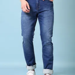 V-Mart Men Mid-Rise Regular Fit Light Fade Stretchable Jeans-picture-45