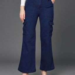 Miss Chase Women Wide Leg High-Rise Low Distress Stretchable Jeans-image-70