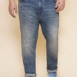 John Pride Men Plus Size Heavy Fade Clean Look Whiskers & Chevrons Stretchable Jeans-picture-15