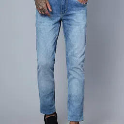 Cantabil Men Mid-Rise Heavy Fade Clean Look Stretchable Jeans-image-72