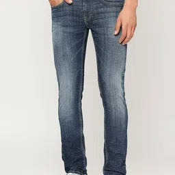 Pepe Jeans Men Blue Slim Fit Heavy Fade Stretchable Jeans-picture-28