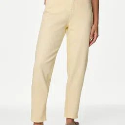 Marks & Spencer Women Tapered Fit High-Rise Stretchable Jeans-image-9