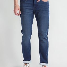 Arrow Sport Men Slim Fit Mid-Rise Dark Shade Light Fade Clean Look Jeans-image-26