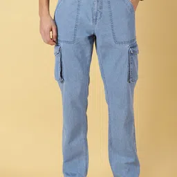 Thomas Scott Men Comfort Relaxed Fit Light Fade Clean Look Pure Cotton Jeans-image-65