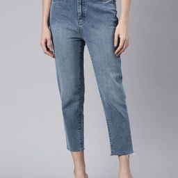 Go Colors Women Straight Fit Light Fade Cropped Jeans-image-27