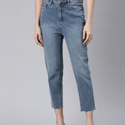 Go Colors Women Straight Fit Light Fade Cropped Jeans-image-86