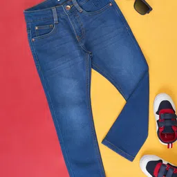 Pantaloons Junior Boys Low Distress Light Fade Cotton  Jeans-image-55