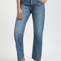 Calvin Klein Jeans Women Straight Fit Low Distress Light Fade Jeans-picture-46