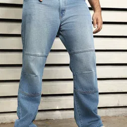 Freeform by High Star Men Straight Fit cut n sew detailLight Fade Jeans-image-50