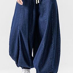 StyleCast x Revolte Men Mid-Rise Loose Fit Denim Joggers-image-73