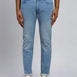 Park Avenue Men Slim Fit Low-Rise Light Fade Jeans-image-46
