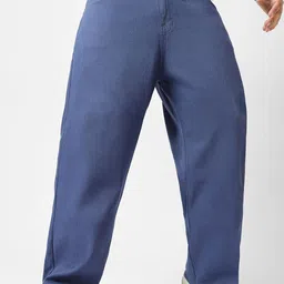 Urbano Plus Men Loose Relaxed Fit Clean Look Mid Rise Pure Cotton Jeans-image-71