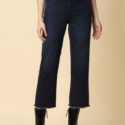 Allen Solly Woman Mid Rise Pure Cotton Cropped Jeans-picture-24