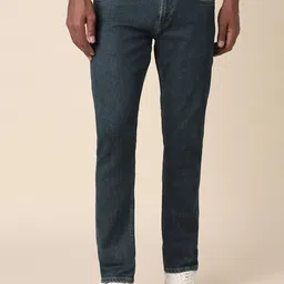 Allen Solly Men Clean Look Dark Shade No Fade Mid-Rise Slim Fit Non Stretchable Jeans-picture-1