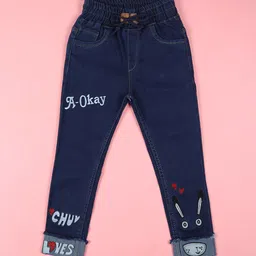 F2M Kids Slim Fit Embroidered Jeans-picture-5