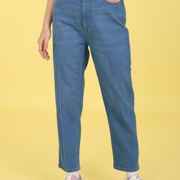 Flying Machine Women Blue Mom Fit High-Rise Stretchable Jeans-image-36