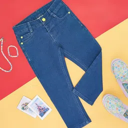 Pantaloons Junior Girls Mid Rise Clean Look Stretchable Cropped Jeans-picture-3
