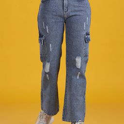 The Dance Bible Women Straight Fit Mildly Distressed Jeans-image-46