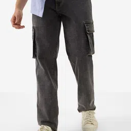 The Souled Store Men Straight Fit Mildly Cotton Distressed Jeans-image-56