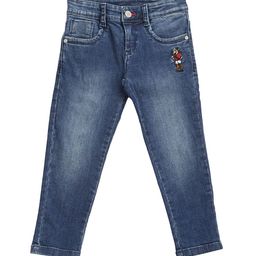 U.S. Polo Assn. Kids Boys Skinny Fit Light Fade Applique Stretchable Jeans-picture-0