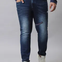 Instafab Plus Plus Size Men Jean Relaxed Fit Light Fade Cotton Stretchable Jeans-14