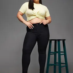 Miss Chase A+ Women Skinny Fit High-Rise Clean Look Stretchable Jeans-image-39