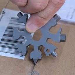 BullBear 18‑in‑1 Snowflake Shape Keychain Screwdriver Bottle Opener, Portable Hex Wrench, Multi Hand Tool, Multi Purpose Combination Wrenches for Outdoor Camping Daily(Multi)(Pack Of 1) image 2