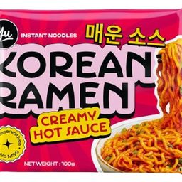 yu foodlabs Creamy Hot Sauce Korean Ramen - Zero Preservatives & No MSG - 100% Natural Ingredients & Veg - Instant Noodles Ready in 6 Mins - 100g - Yu image 1