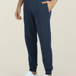 XYXX Men Teal Solid Cruze French Terry Cotton Regular Fit Joggers-image-61