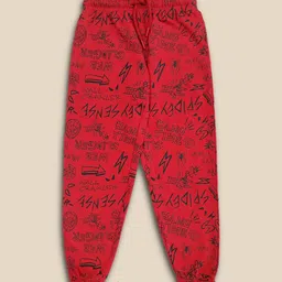 Kids Ville Boys Spiderman Printed Cotton Joggers-23