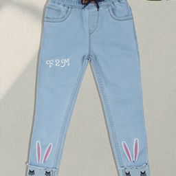A-Okay Kids Embroidered Skinny Fit High-Rise Easy Wash Joggers-image-91
