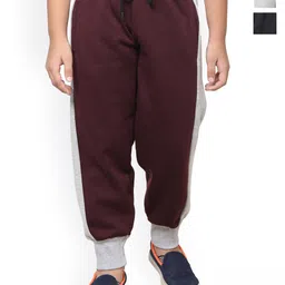 BAESD Boys Pack Of 3 Colourblocked Fleece Mid-Rise Joggers-image-67
