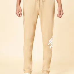 Ajile by Pantaloons Men Tan Solid Slim-fit Joggers-image-16