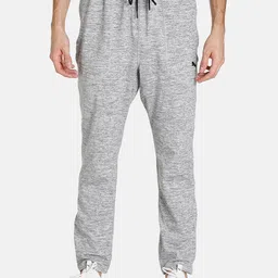 Puma Men Grey Knitted Regular Fit Training Joggers-image-31