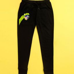 NUSYL Kids Black Printed Joggers-image-97