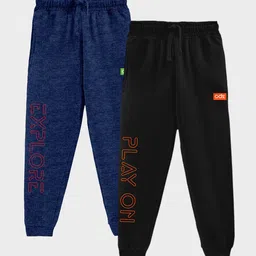 CODEZ Boys Pack Of 2 Printed Cotton Joggers-picture-29
