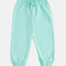 Pantaloons Baby Infant Girls Teal Green Solid Cotton Joggers-picture-13